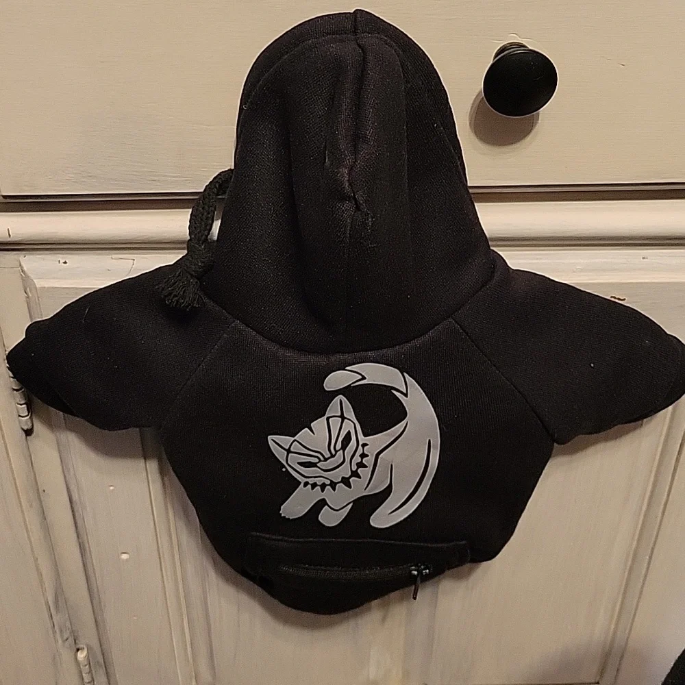 A handmade cat or dog black hoodie